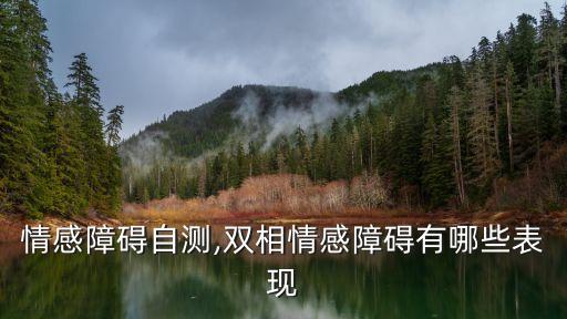 双相情感障碍自测,双相情感障碍有哪些表现?