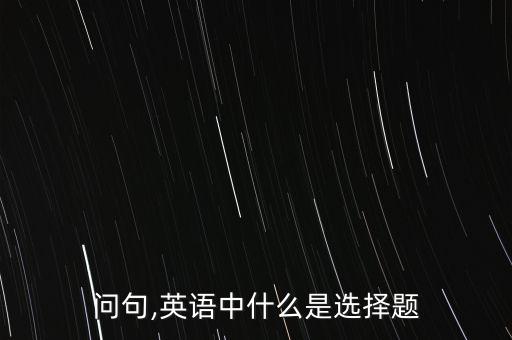 问句,英语中什么是选择题