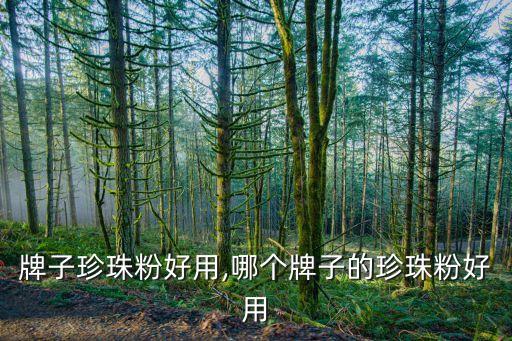 那个牌子珍珠粉好用,哪个牌子的珍珠粉好用?