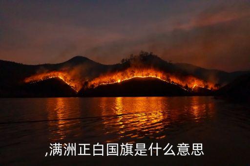 正白,满洲正白国旗是什么意思?