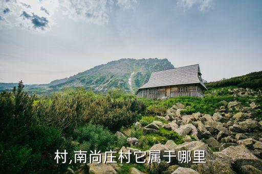 尚庄村,南尚庄村它属于哪里?