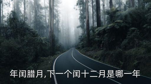哪一年闰腊月,下一个闰十二月是哪一年?