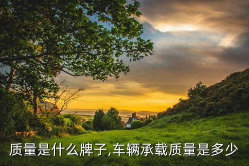 质量是什么牌子,车辆承载质量是多少