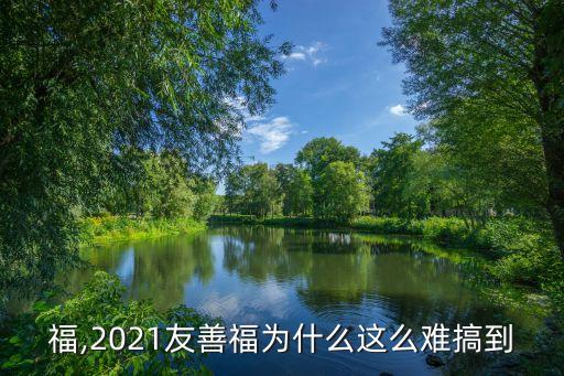 友善福,2021友善福为什么这么难搞到?