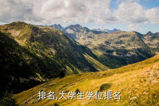 排名,大学生学位排名