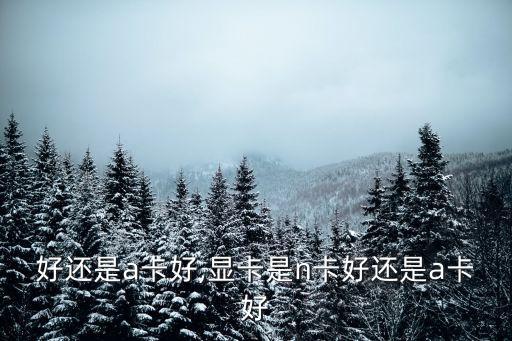 好还是a卡好,显卡是n卡好还是a卡好
