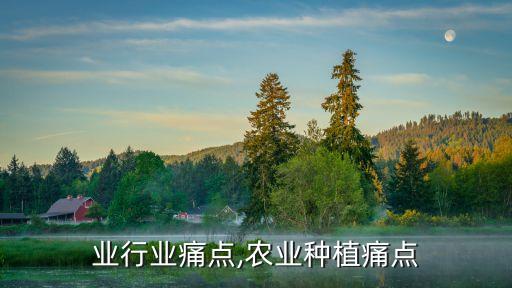 种植业行业痛点,农业种植痛点