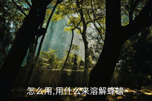 黄蜡怎么用,用什么来溶解蜂蜡?