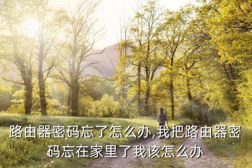 家里路由器密码忘了怎么办,我把路由器密码忘在家里了我该怎么办?
