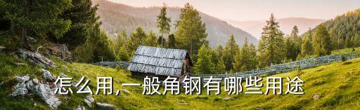 角钢怎么用,一般角钢有哪些用途?
