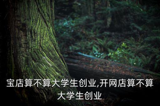 开淘宝店算不算大学生创业,开网店算不算大学生创业?
