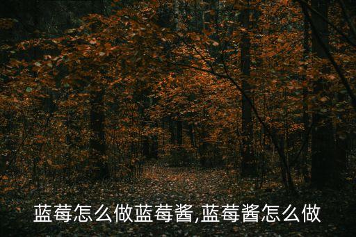 蓝莓怎么做蓝莓酱,蓝莓酱怎么做