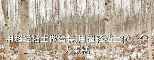 用超轻粘土做蛋糕,用超轻粘土做一个大蛋糕