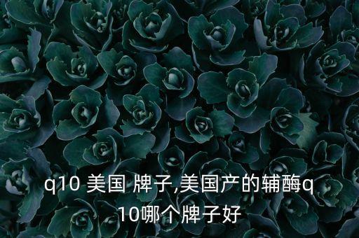 辅酶q10 美国 牌子,美国产的辅酶q10哪个牌子好?