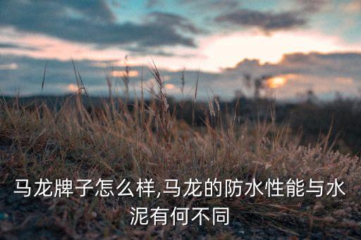 防水马龙牌子怎么样,马龙的防水性能与水泥有何不同?