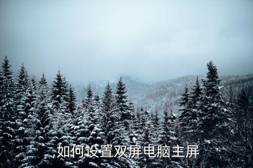 主屏,如何设置双屏电脑主屏