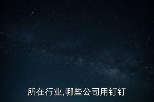 钉钉所在行业,哪些公司用钉钉?