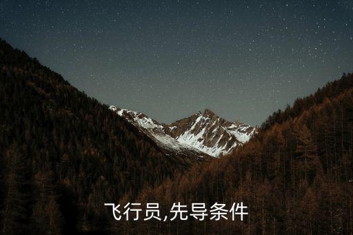 中国飞行员,先导条件