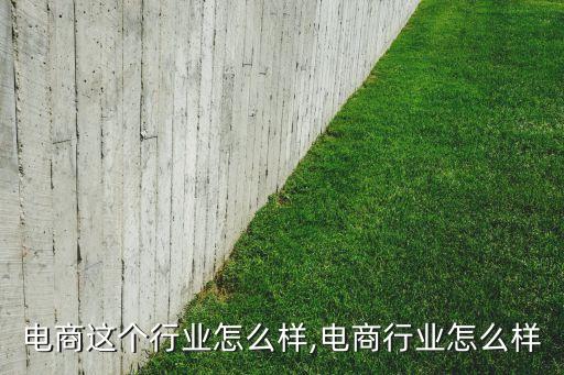 现在电商这个行业怎么样,电商行业怎么样?