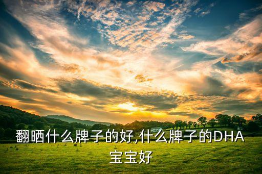 翻晒什么牌子的好,什么牌子的DHA宝宝好