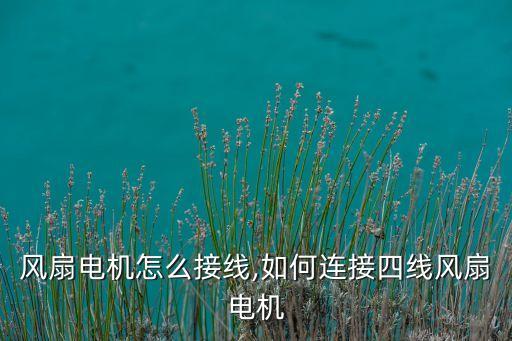 4线风扇电机怎么接线,如何连接四线风扇电机