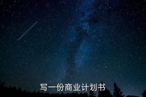 写一份商业计划书