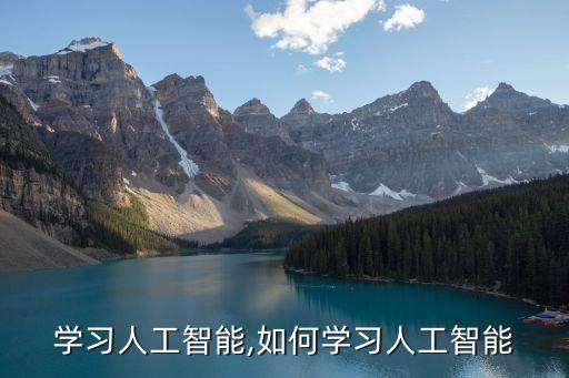 学习人工智能,如何学习人工智能