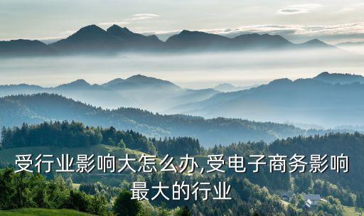 受行业影响大怎么办,受电子商务影响最大的行业