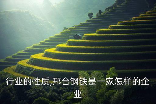 行业的性质,邢台钢铁是一家怎样的企业