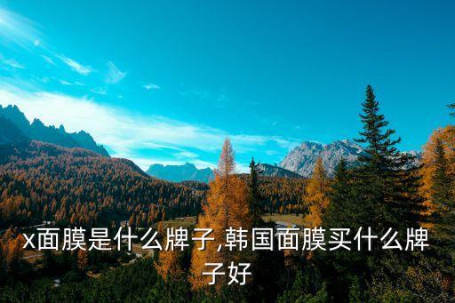 韩国x面膜是什么牌子,韩国面膜买什么牌子好?