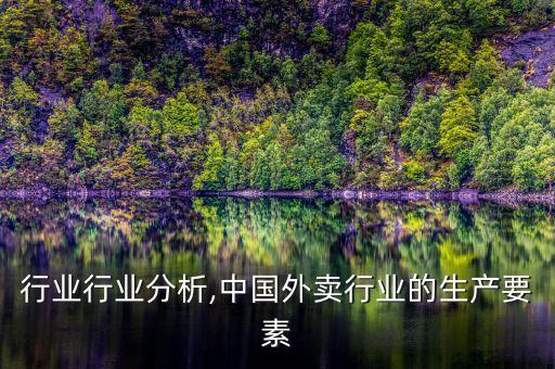行业行业分析,中国外卖行业的生产要素