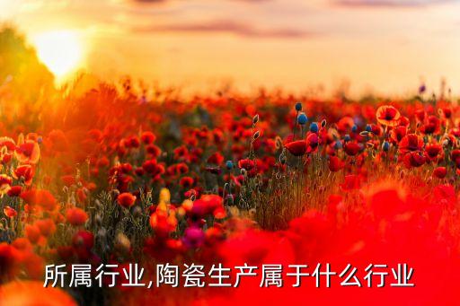 所属行业,陶瓷生产属于什么行业