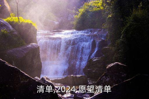 清单,2024 愿望清单