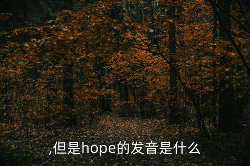 望却,但是hope的发音是什么?