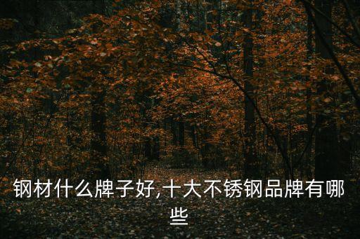 钢材什么牌子好,十大不锈钢品牌有哪些