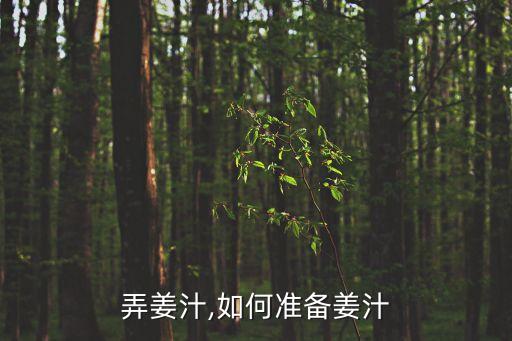 怎么弄姜汁,如何准备姜汁
