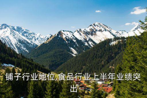 铺子行业地位,食品行业上半年业绩突出