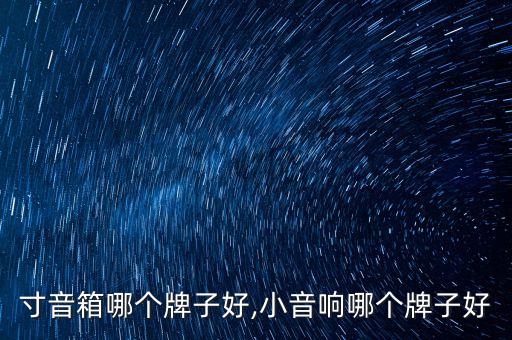 寸音箱哪个牌子好,小音响哪个牌子好