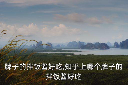 哪个牌子的拌饭酱好吃,知乎上哪个牌子的拌饭酱好吃?
