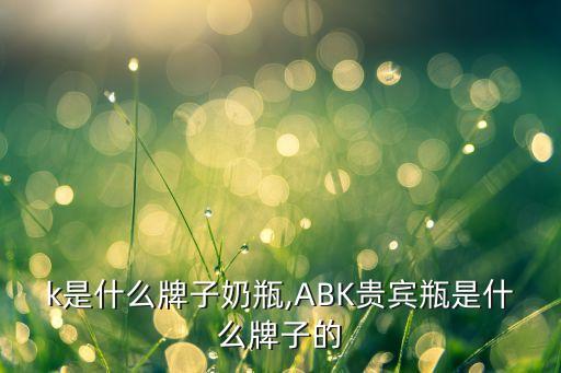 k是什么牌子奶瓶,ABK贵宾瓶是什么牌子的