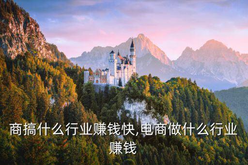 做电商搞什么行业赚钱快,电商做什么行业赚钱?