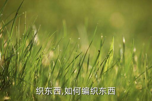 织东西,如何编织东西