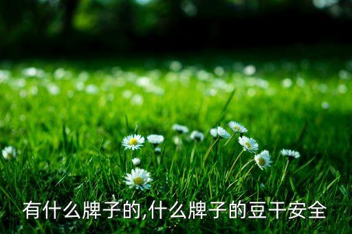 有什么牌子的,什么牌子的豆干安全