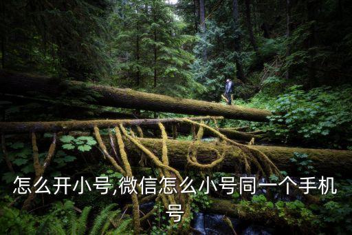 怎么开小号,微信怎么小号同一个手机号