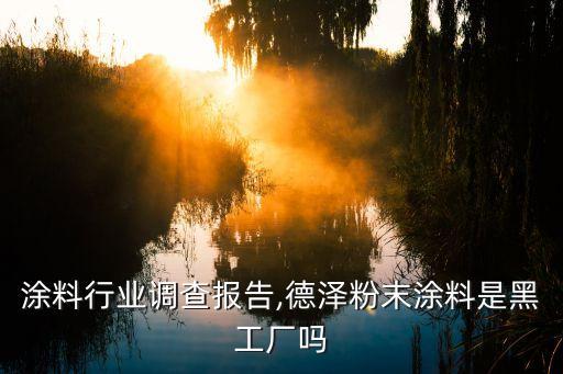 涂料行业调查报告,德泽粉末涂料是黑工厂吗