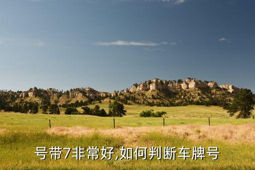 号带7非常好,如何判断车牌号