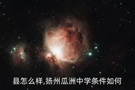 县怎么样,扬州瓜洲中学条件如何
