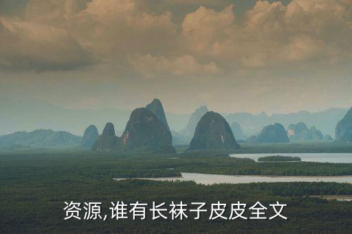 资源,谁有长袜子皮皮全文