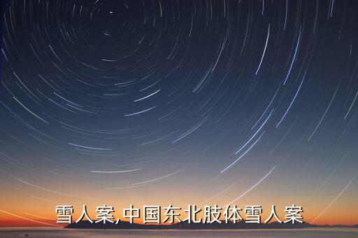 肢体雪人案,中国东北肢体雪人案