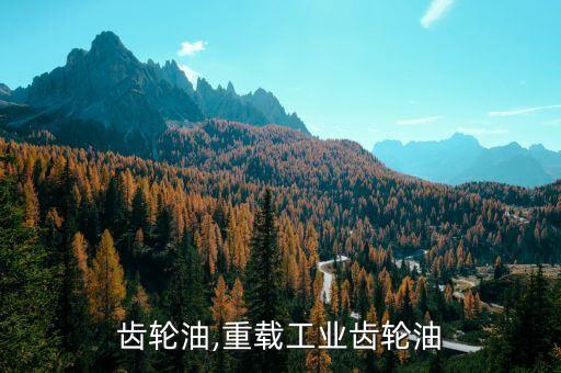 工业齿轮油,重载工业齿轮油